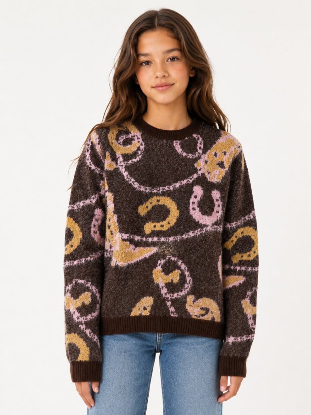 KatieJNYC Big Girls Wild West Long Sleeve Sweater L NWT